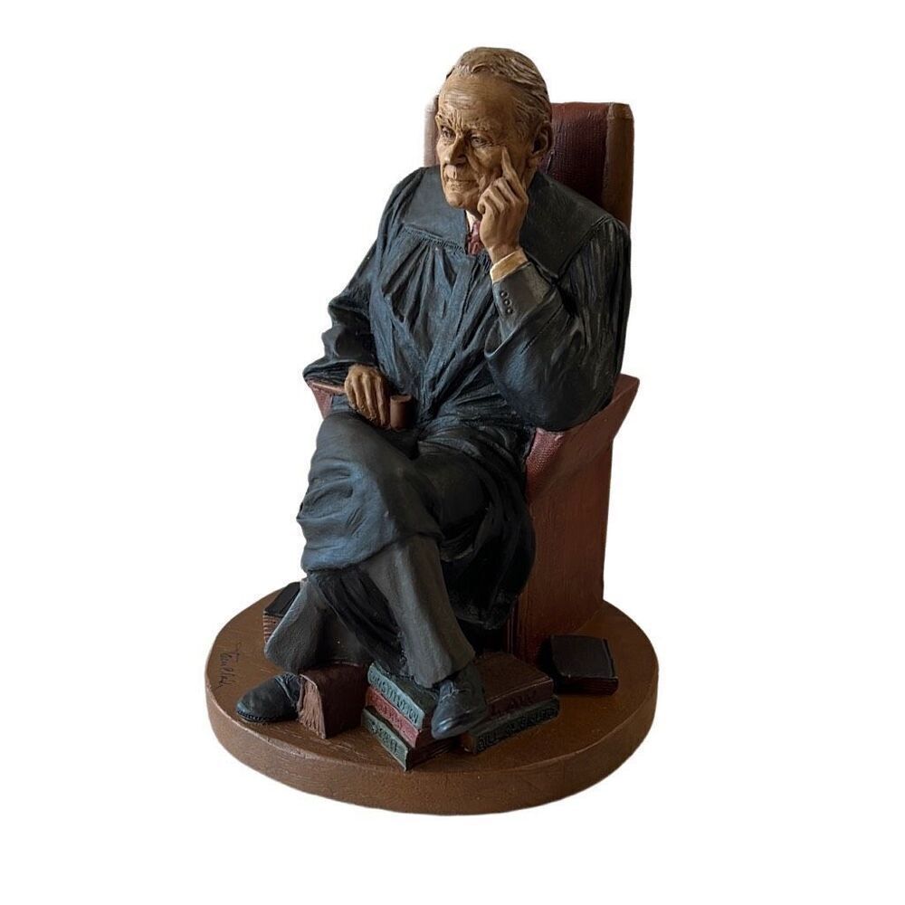 Tom Clark Gnome Figurine SIGNED Judge Snepp Vintage sculpture lawyer gift court